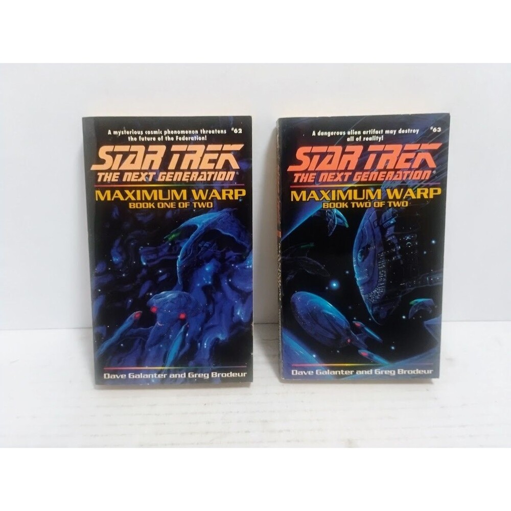 STAR TREK THE NEXT GENERATION MAXIMUM WARP FIRST PRINT PAPERBACK BOOK SET
